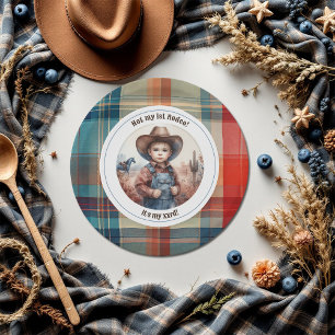 Not My First Rodeo Cowboy Western Birthday Paper Plate