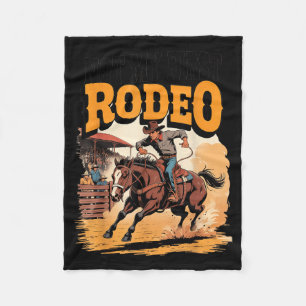 Not My First Rodeo Horse Country Western Vintage M Fleece Blanket