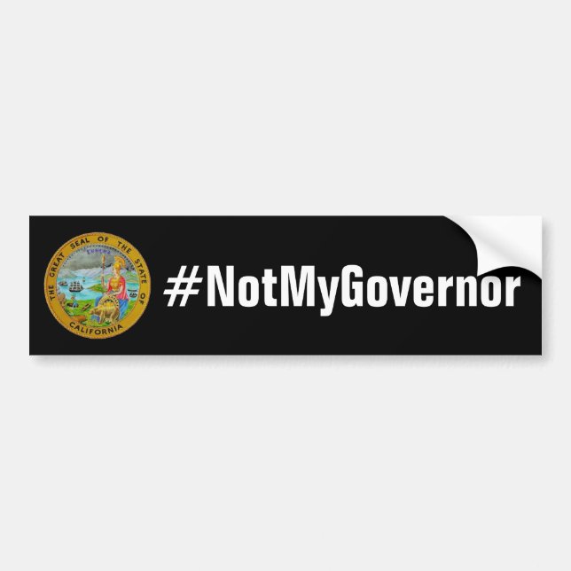 Not My Governor Bumper Sticker (Front)