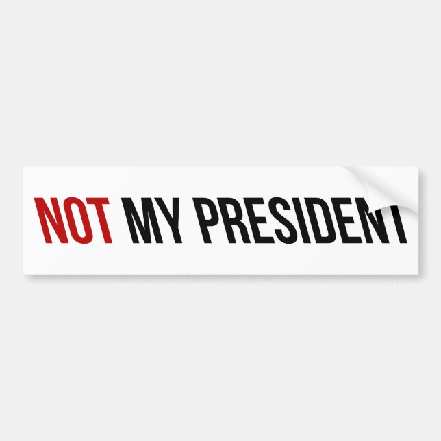 Not My President 2024 Bumper Sticker (Front)