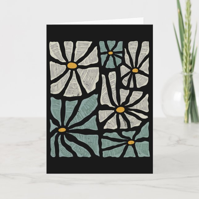 Not My President 2025 Retro Subtle Boho Floral Ant Card (Front)