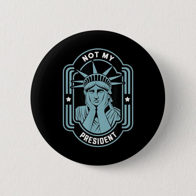 Not My President Impeach Trump Resist Anti Trump  6 Cm Round Badge (Front)