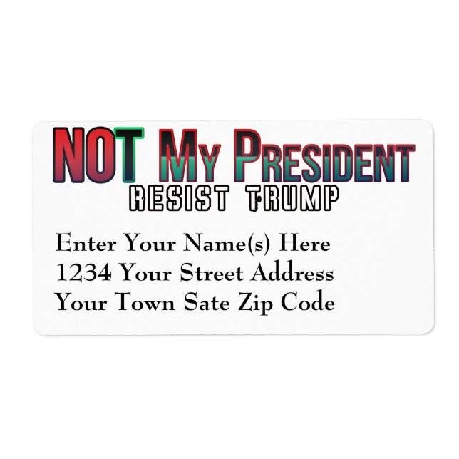 Not My President in Black Liberation Colours (Front)