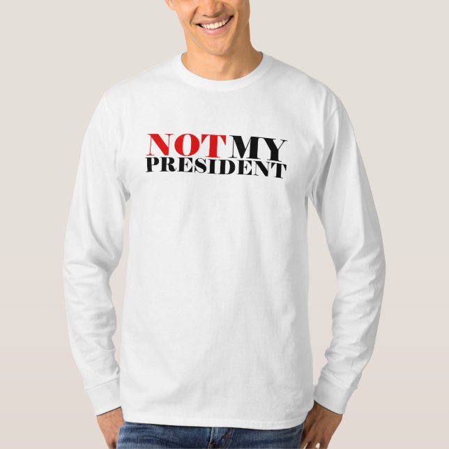 Not My President Men's Classic Long Sleeve T-Shirt (Front)