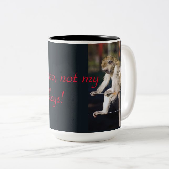 Not my zoo Two-Tone coffee mug (Front Right)