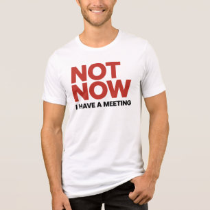 Not Now. I Have a Meeting Tri-Blend Shirt