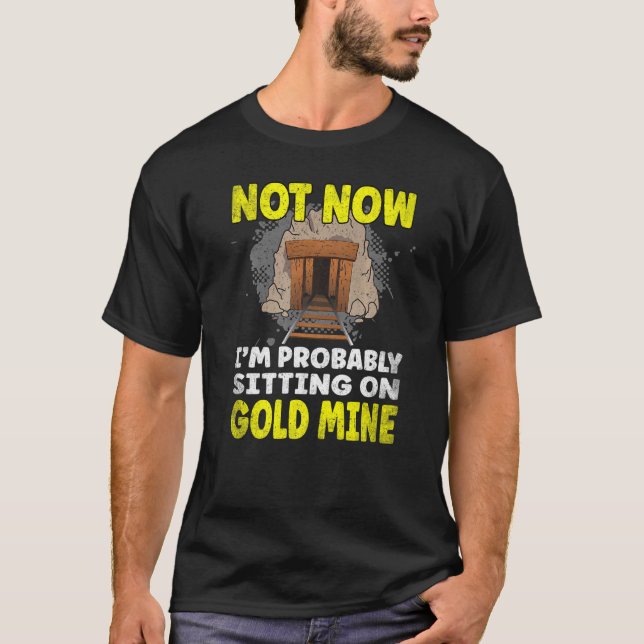 Not now I'm probably sitting on a Gold Mine for Go T-Shirt (Front)