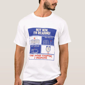 Not Now Im Reading Retro Riso Book Lover T-Shirt
