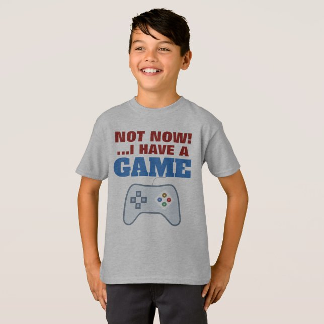 Not Now - Kids' Hanes TAGLESS® T-Shirt (Front Full)