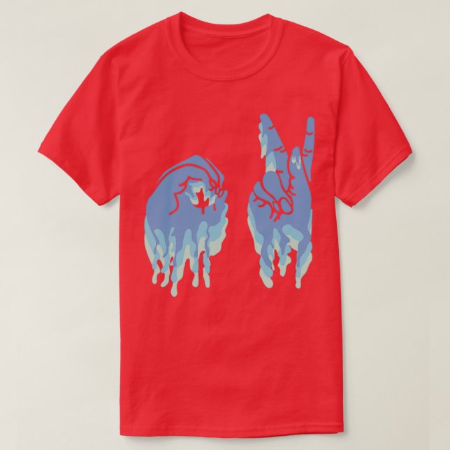 Not Okay Blue T-Shirt (Design Front)