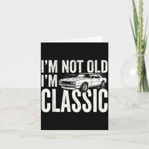 Not old classic retro muscle car funny father's card