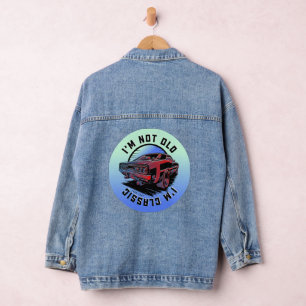 Not Old Just Classic Car Retro Tee Denim Jacket