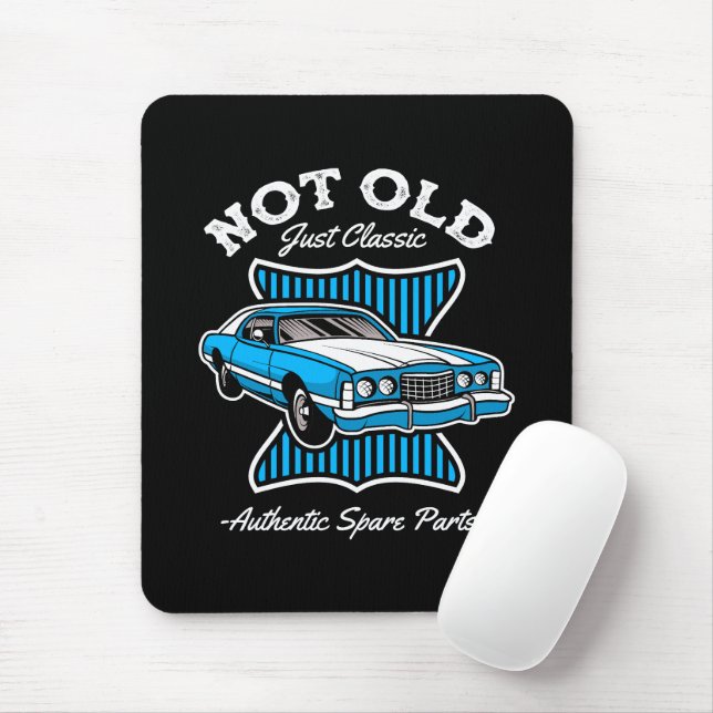 Not Old Just Classic Retro Car Design Mouse Pad (With Mouse)