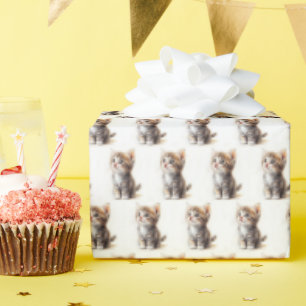 Not Only For Cat Lovers, Cute Little Kitten Wrapping Paper