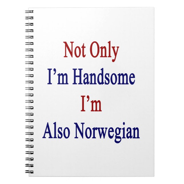 Not Only I'm Handsome I'm Also Norwegian Notebook (Front)