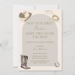 Not Our/Her First Rodeo Baby Sprinkle Invitation