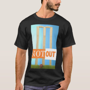 Not Out Cricket Jersey Cricket India Colors T-Shirt