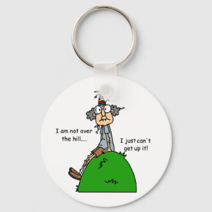 Not Over the Hill Humour Key Ring