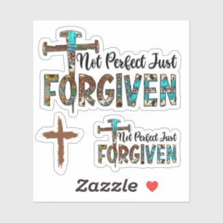 Not Perfect Just Forgiven 3 Nails Cross Christian