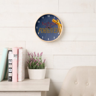 Not Perfect just forgiven Christian saying Clock