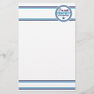 NOT PERFECT stationary, customise Stationery