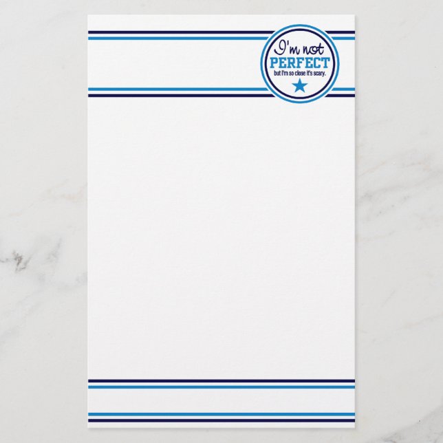 NOT PERFECT stationary, customise Stationery (Front)