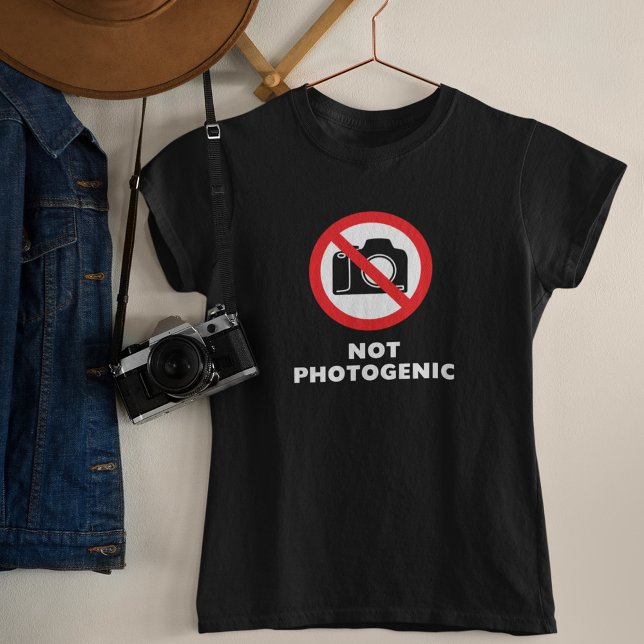 Not Photogenic - No Photography Sign T-Shirt (Creator Uploaded)