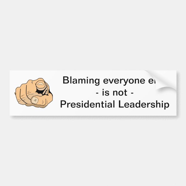 Not Presidential Leadership Bumper Sticker (Front)