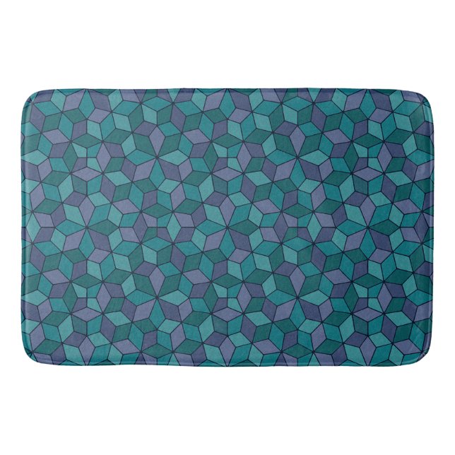 Not-Quite-Penrose Tiles Amethyst Large Bath Mat (Front)