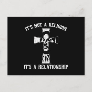 Not Religion It's A Relationship Jesus Christian Postcard