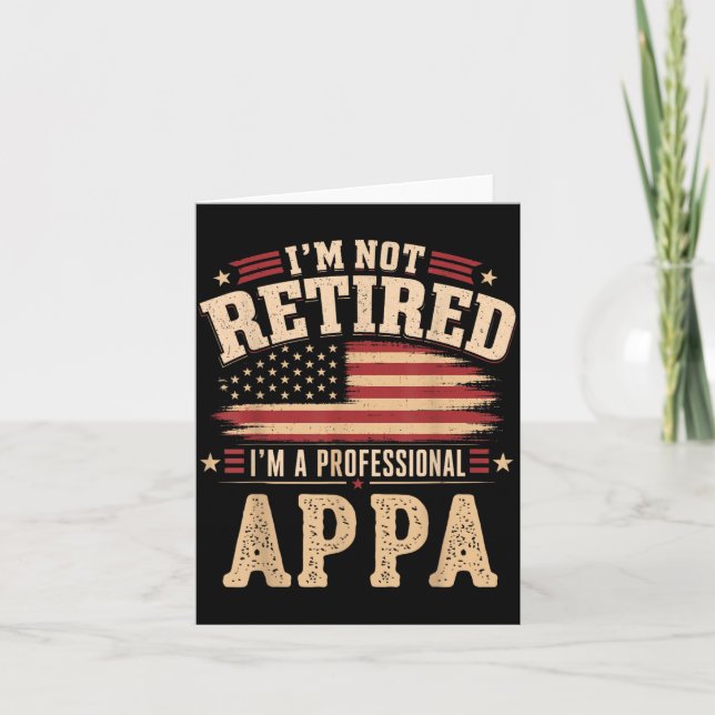 Not Retired A Professional Flying Bison Fathers Card (Front)