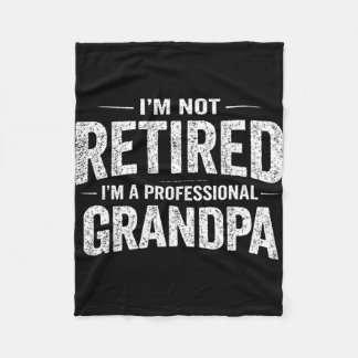Not retired a professional grandpa retirement 2026 fleece blanket