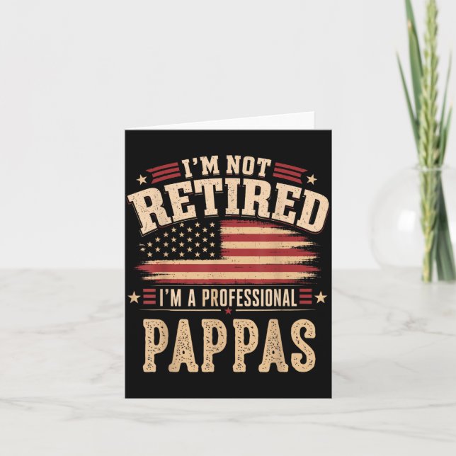 Not Retired A Professional Pflying Bisons Fathers Card (Front)