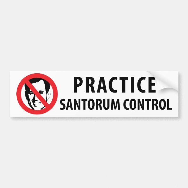 Not Rick Santorum in 2012 Bumper Sticker (Front)