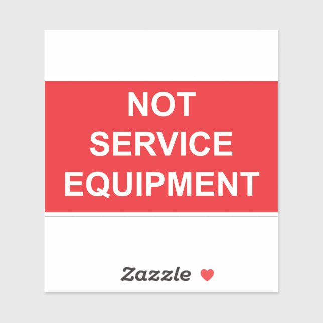 Not Service Equipment Label (Sheet)