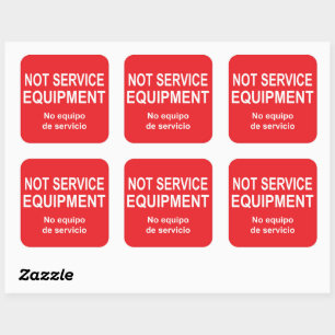 Not Service Equipment Sticker Label With Spanish