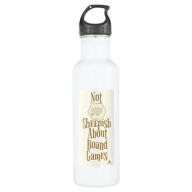 Not Sheepish About Boardgames Fun Slogan 710 Ml Water Bottle (Front)