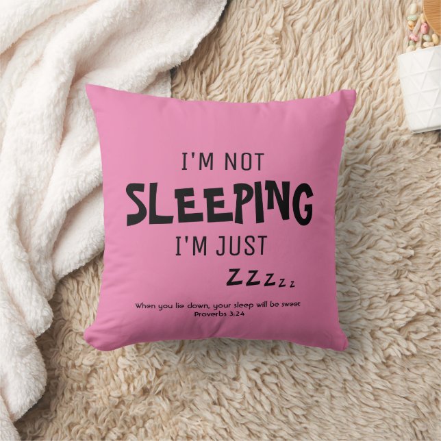 NOT SLEEPING JUST Funny Cushion (Blanket)