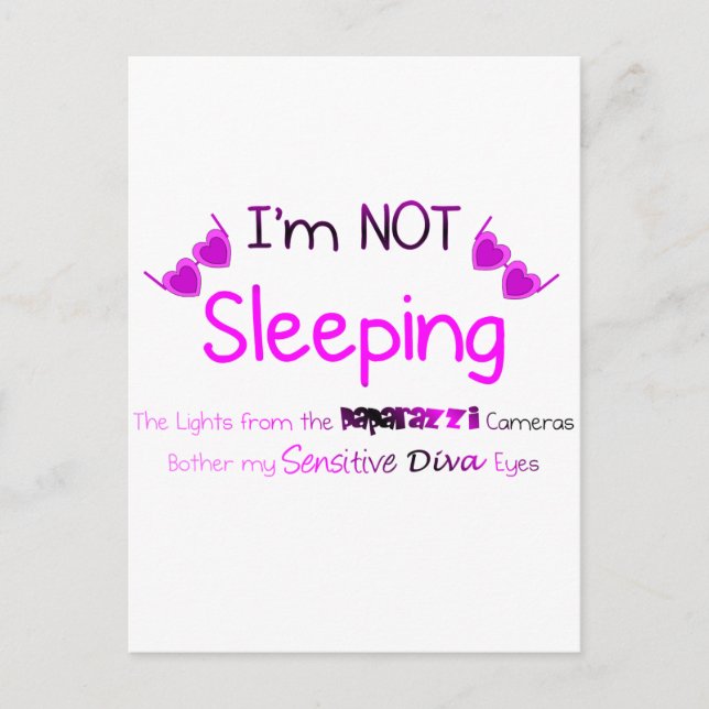 Not Sleeping Postcard (Front)