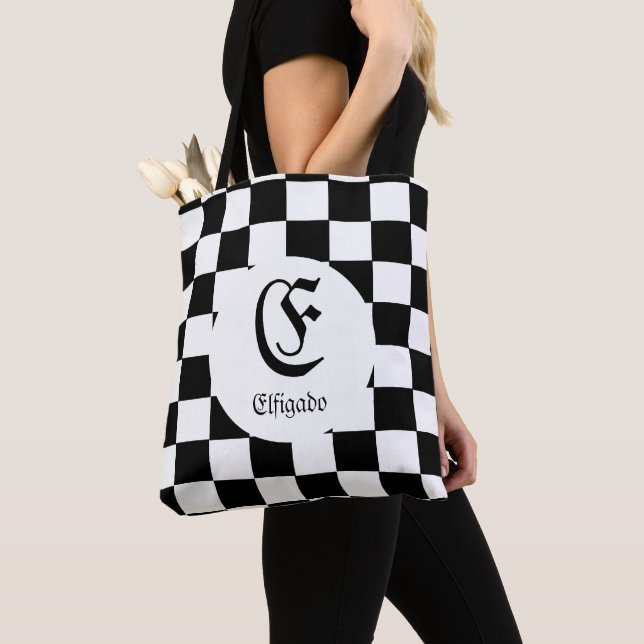 Not So Common Black and White Tote Bag (Close Up)