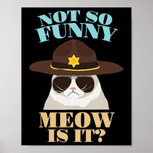 Not So Funny Meow Is It - Funny State Trooper Cat Poster