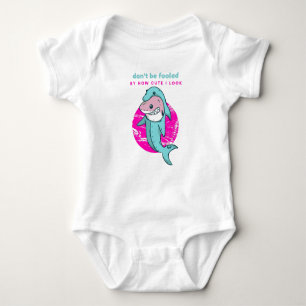 Not So Innocent Shark Dressed As Dolphin Baby Gift Baby Bodysuit