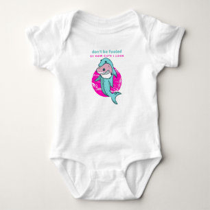 Not So Innocent Shark Dressed As Dolphin Baby Gift Bodysuit