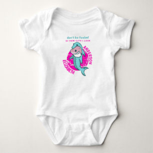 Not So Innocent Shark Dressed As Dolphin Baby Gift Bodysuit