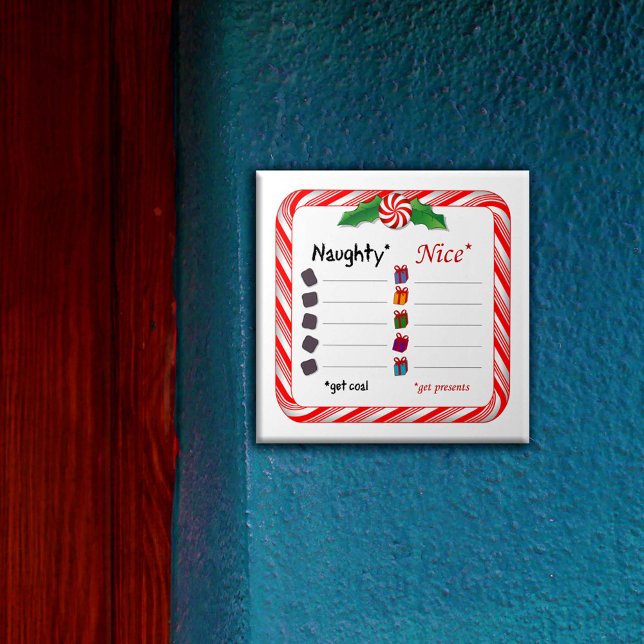Not so Subtle Naughty or Nice Tile (Not so Subtle Naughty or Nice Ceramic Tile.)