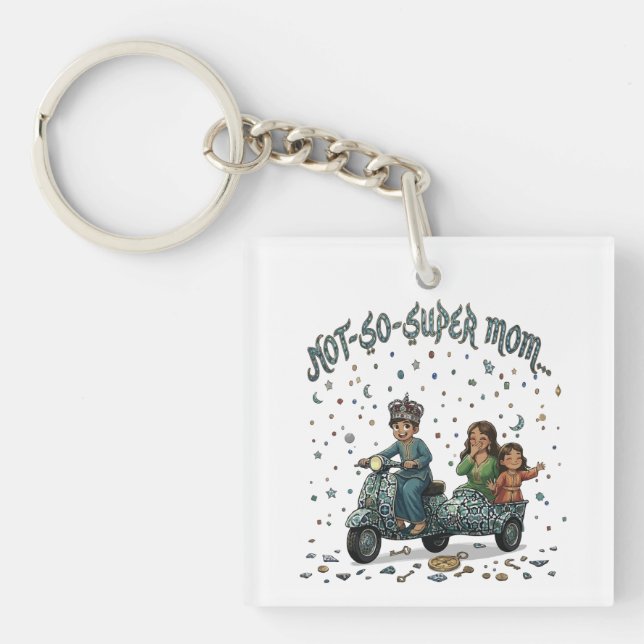 Not-So-Super Mum Moroccan Adventure  Key Ring (Front)