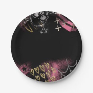 Not So Sweet Goth Themed Birthday Party Paper Plate