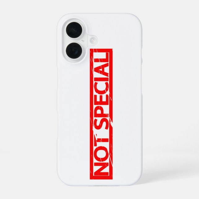 Not special Stamp iPhone 16 Case (Back)