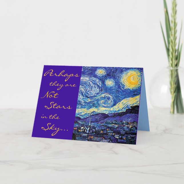 Not stars, Starry night Holiday Card (Front)