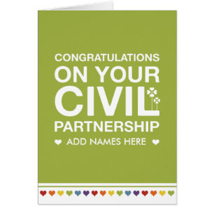 Not Straight Design Civil Partnership Card